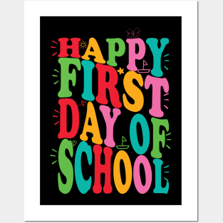 happy first day of school design Posters and Art